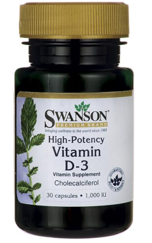 Witamina D3 High-Potency Vitamin D-3 Cholecalciferol 1000IU 30 kapsułek SWANSON