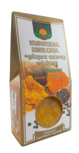 Natura Wita Kurkuma Mielona Z Pieprzem Czarnym 50G