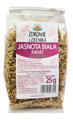 Natura Wita Jasnota Biała Kwiat 25 G