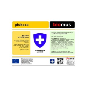 Glukoza krystaliczna 1000g BIOMUS