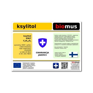 Ksylitol Danisco Finlandia 1000g Xylitol Cukier Brzozowy BIOMUS