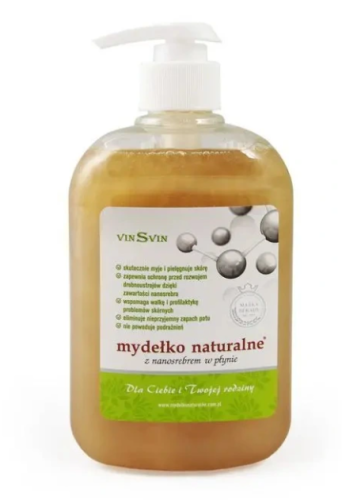Mydełko naturalne z nanosrebrem w płynie 500ml VINSVIN