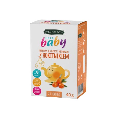 Tee für Kinder und Babys mit Sanddorn 20 Beutel PREMIUM ROSA