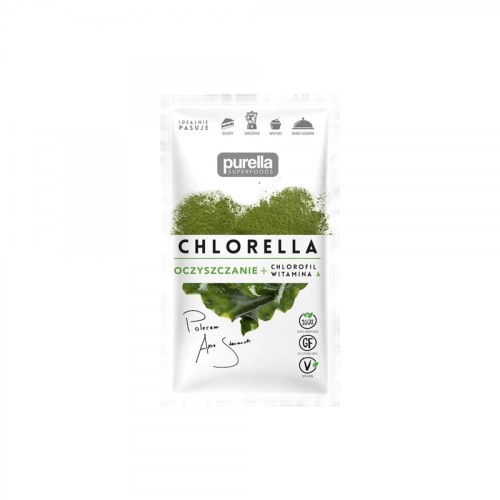 Chlorella. Oczyszczanie. Chlorofil + Witamina A. 21 g