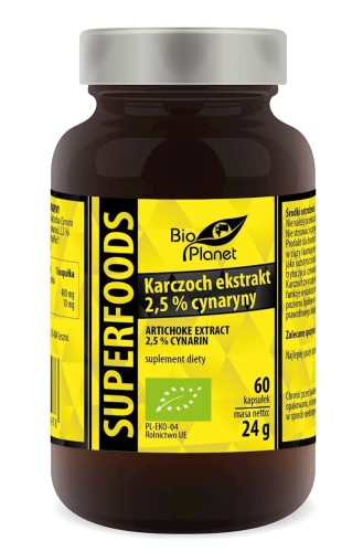 KARCZOCH EXTRAKT BIO 60 KAPSELN (410 mg) - BIO PLANET