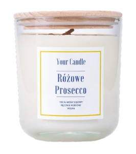 Rosa Prosecco-Sojakerze 210 ml - IHRE KERZE