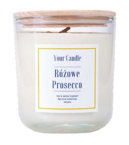Rosa Prosecco-Sojakerze 210 ml - IHRE KERZE