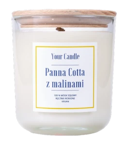 Panna Cotta Sojakerze mit Himbeeren 210 ml - IHRE KERZE