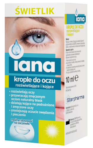 IANA Krople do oczu ŚWIETLIK rozświetlające i kojące 10ml STARPHARMA