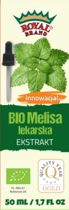 EKSTRAKT Z MELISY LEKARSKIEJ W KROPLACH BIO 50 ml - ROYAL BRAND