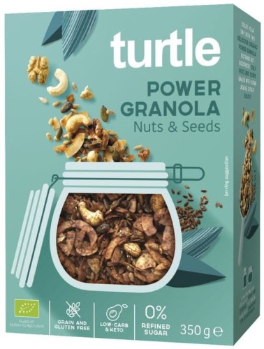 GRANOLA Z ORZECHAMI I NASIONAMI BEZGLUTENOWA BIO 350 g - TURTLE