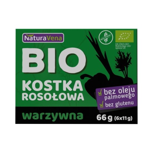 Kostka Rosołowa Warzywna 66 g Bio - NaturAvena
