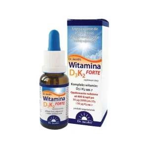 Witamina D3 2000IU + K2-MK7 50μg forte krople K2MK7 20ml DR JACOB'S
