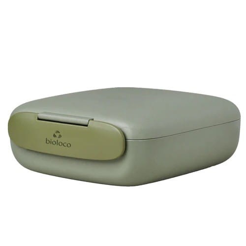 LUNCHBOX Z TWORZYWA PLA OLIWKOWY (16 x 17,5 x 6 cm) - CHIC-MIC