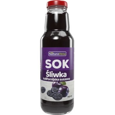 SOK Z SUSZONYCH ŚLIWEK KALIFORNIJSKICH 750ML - NATURAVENA