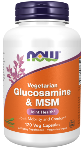 Vegetarian Glucosamine & MSM 90 kaps. NOW FOODS