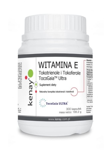 Witamina E Tokotrienole i Tokoferole TocoGaia™ Ultra 300 kaps. KENAY