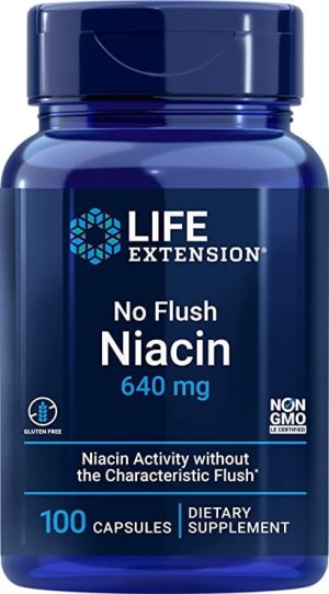 No Flush Niacin 640 mg  100 kaps. Life Extension