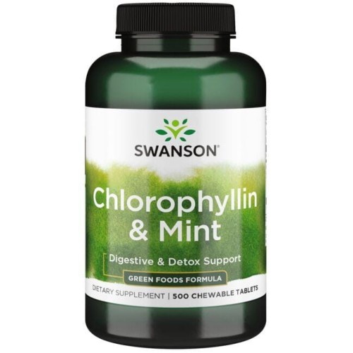 Chlorophyllin & Mint 500 tabl. Swanson