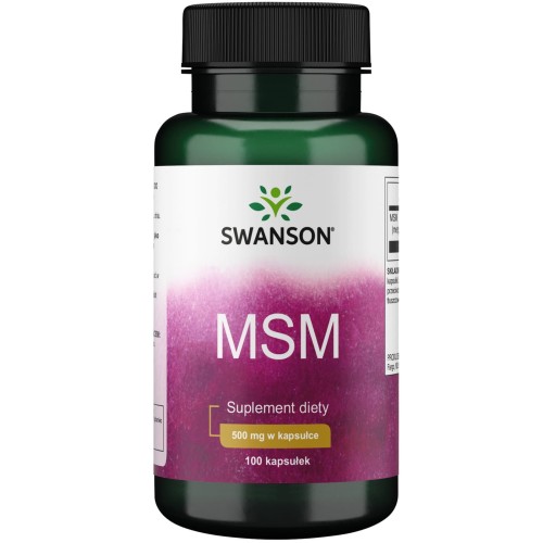 Siarka MSM - Metylosulfonylometan 500 mg 100 kaps. Swanson
