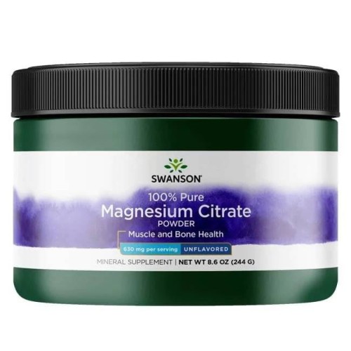 Cytrynian magnezu - 100% czystości 244 g Swanson