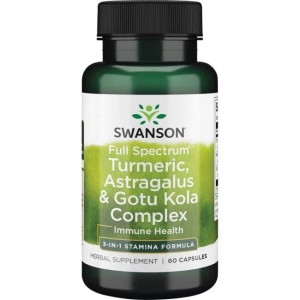 Full Spectrum Turmeric Astragalus Gotu Kola 60 kaps. Swanson