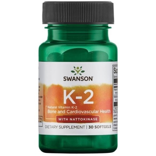 Witamina K2 + Nattokinaza 30 kaps. Swanson
