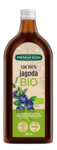 Bosbessensap 100% BIO B/C 500ml Premium Rosa