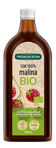 Jus de framboise 100% sans sucre BIO 500 ml Premium Rosa
