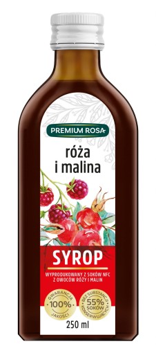 Sirop de rose et framboise 250 ml Premium Rosa