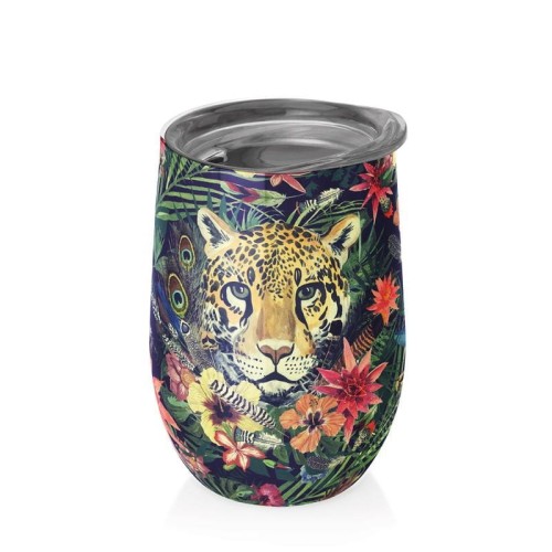 EDELSTAHLBECHER MIT DECKEL JUNGLE TIGER 420 ml - CHIC-MIC