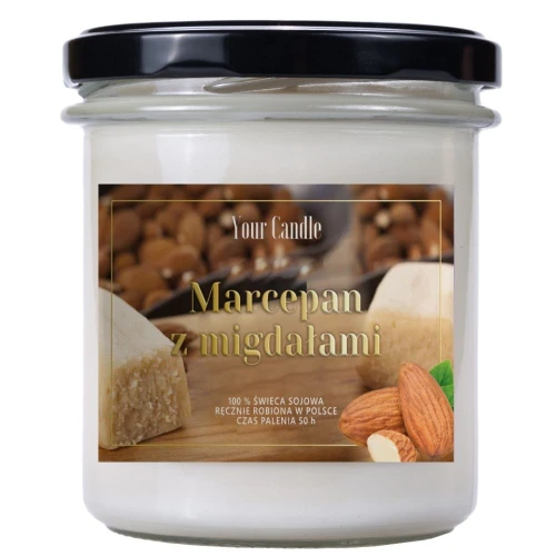 MARZIPAN SOJAKERZE MIT MANDEL 300 ml - IHRE KERZE