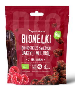 DATTELPRALINEN MIT HIMBEERE GLUTENFREI BIO 50 g - BIO HAUS (BIONELKI)