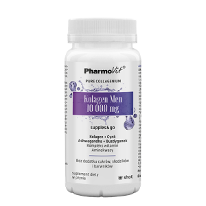 NAHRUNGSERGÄNZUNGSMITTEL (SHOT) KOLLAGEN FÜR MÄNNER GLUTENFREIE FLÜSSIGKEIT 120 ml - PHARMOVIT