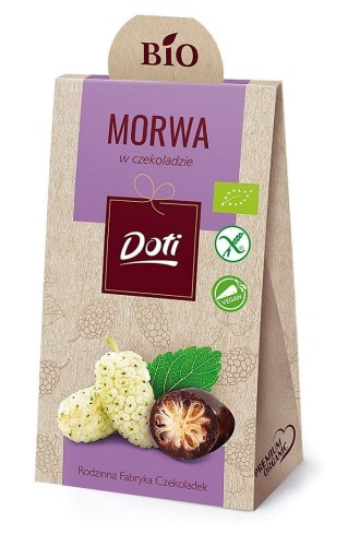 WEISSE MAULBEERE IN WENIGER SCHOKOLADE GLUTENFREI BIO 50 g - DOTI