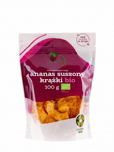 Dried pineapple rings 100g EKO Bio Life