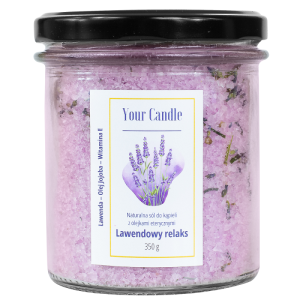 BADESALZ MIT ÄTHERISCHEN ÖLEN LAVENDEL ENTSPANNUNG 350 g - IHRE KERZE