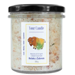 BADESALZ MIT ÄTHERISCHEN ÖLEN ENTSPANNEN MIT BISON 350 g - IHRE KERZE