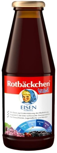 MEHRFRUCHTSAFT MIT EISEN UND VITAMINEN C, B1, B2, B6, B12 450 ml - ROTBACKCHEN