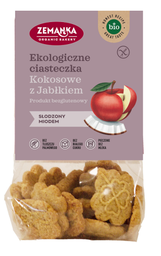 KOKOSKEKS MIT APFEL GLUTENFREI BIO 100 g - ZEMANKA
