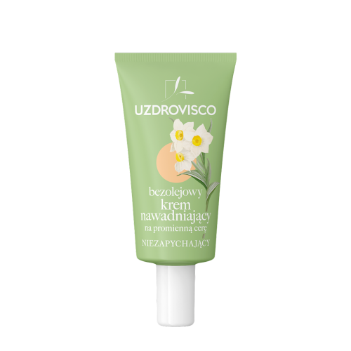 FEUCHTIGKEITSSPENDENDE GESICHTSCREME FÜR STRAHLENDE HAUT 50 ml - UZDROVISCO (ÖLFREI)