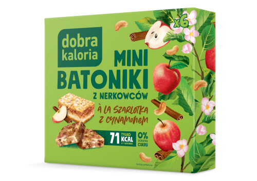 GUTE KALORIEN Mini-Cashewriegel a'la Apfelkuchen mit Zimt (6x17g) KUBARA