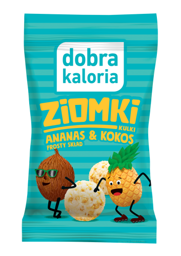 GOOD CALORIE Ziomki Bällchen Ananas & Kokosnuss 24g KUBARA