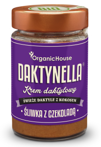KOKOS-DATELCREME PFLAUME MIT SCHOKOLADE GLUTENFREI BIO 190 g - BIO HAUS (DAKTYNELLA)