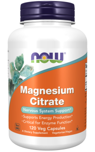 NOW FOODS Magnesium Citrate 888mg (133mg magnezu), 120vcaps. - Cytrynian magnezu