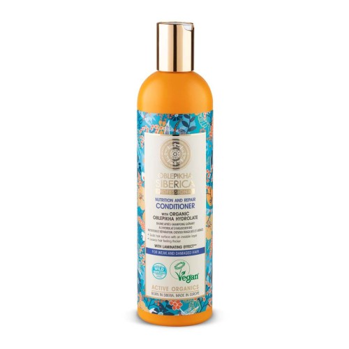 Conditioner für schwaches und geschädigtes Haar, Ernährung und Wiederaufbau 400 ml - OBLEPIKHA SIBERICA