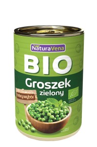 KONSERVE BIO GRÜNE ERBSEN 400 g - NATURAVENA