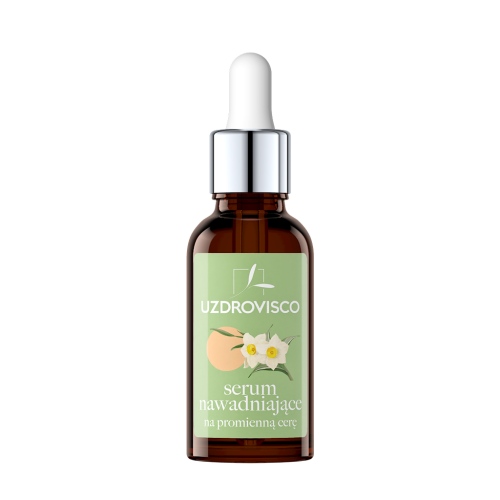 FEUCHTIGKEITSSPENDENDES GESICHTSSERUM FÜR STRAHLENDE HAUT 30 ml - UZDROVISCO (ÖLFREI)
