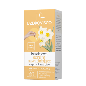 FEUCHTIGKEITSSPENDENDES GESICHTSSERUM FÜR STRAHLENDE HAUT 30 ml - UZDROVISCO (ÖLFREI)