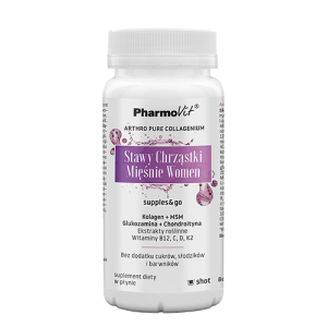 NAHRUNGSERGÄNZUNGSMITTEL (SHOT) FÜR GELENKE, KNORPEL UND MUSKELN FÜR FRAUEN IN GLUTENFREIER FLÜSSIGKEIT 120 ml - PHARMOVIT